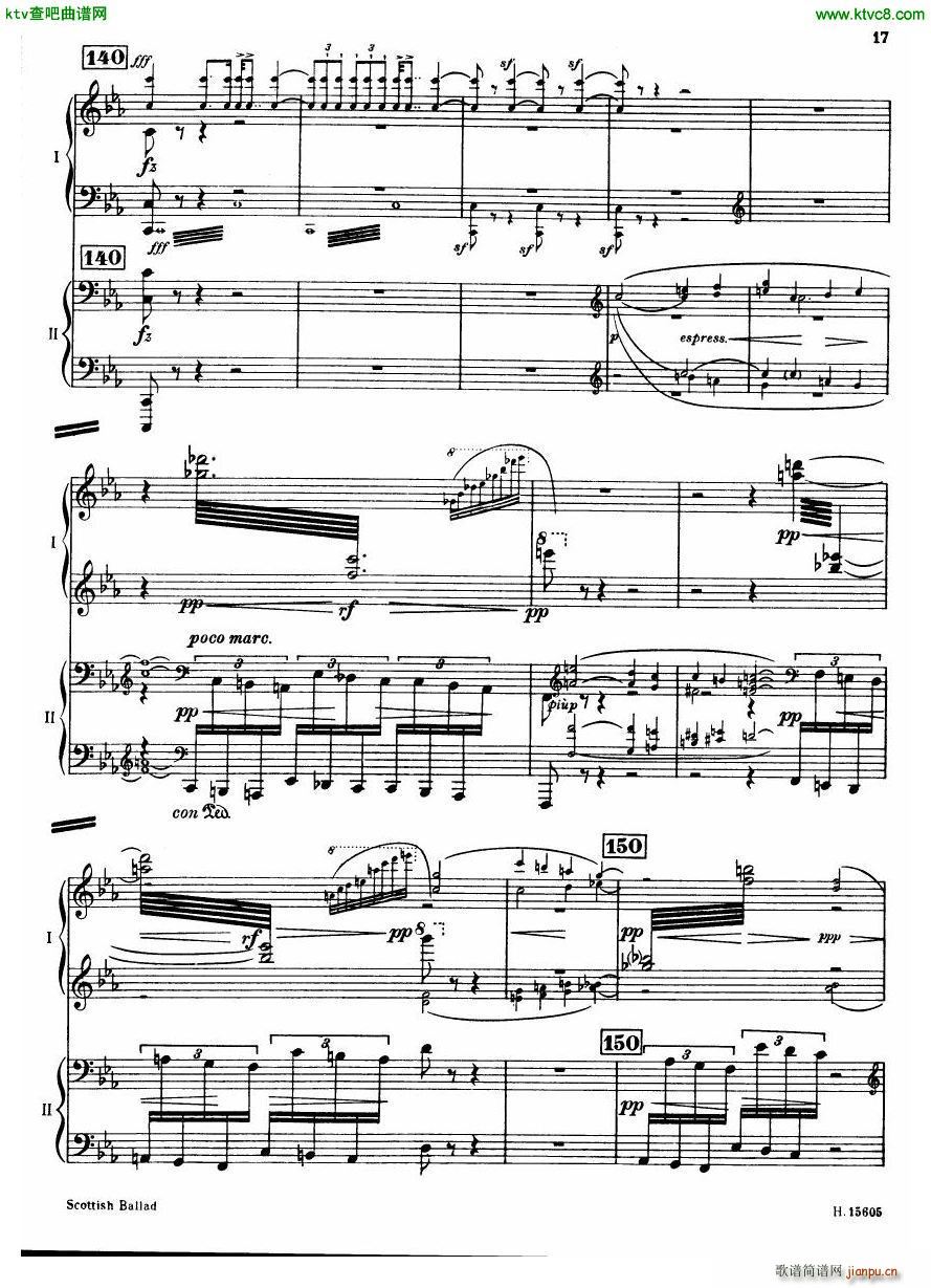 Britten Scottish Ballad op 26 arr for 2 pianos(V)18