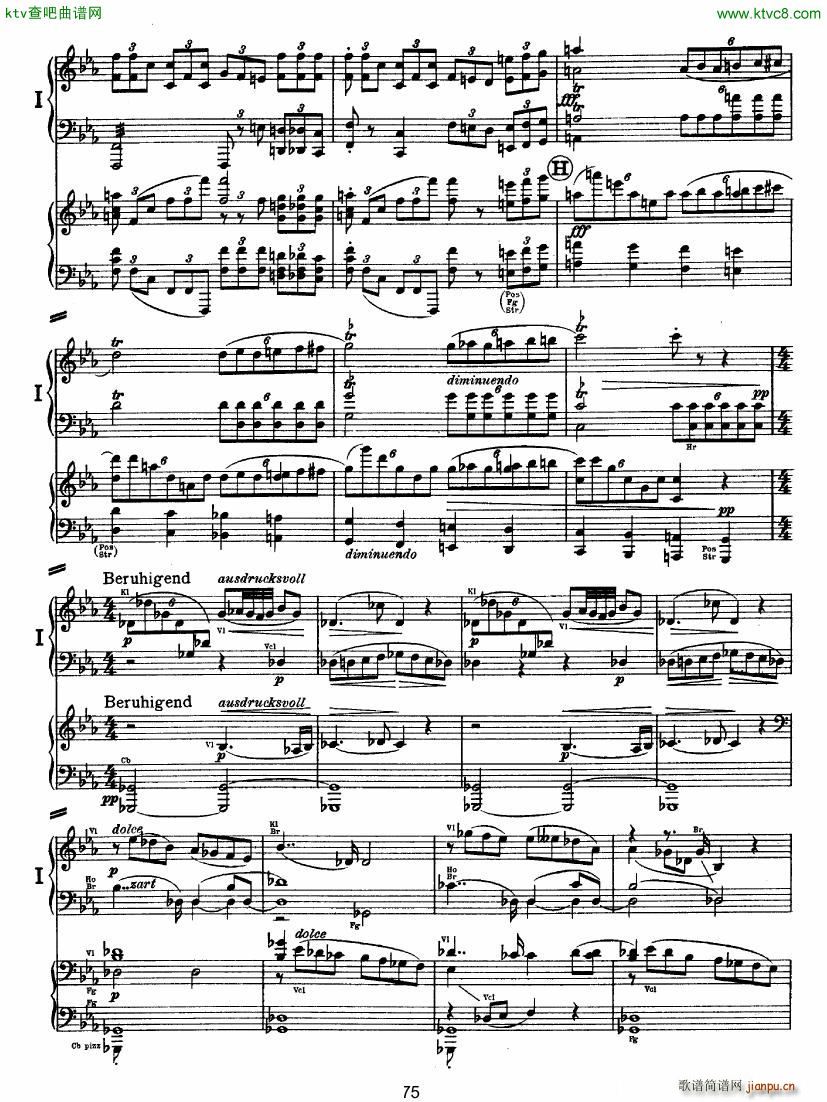 Bruckner Symphony No 4 4 hands arr (V)24