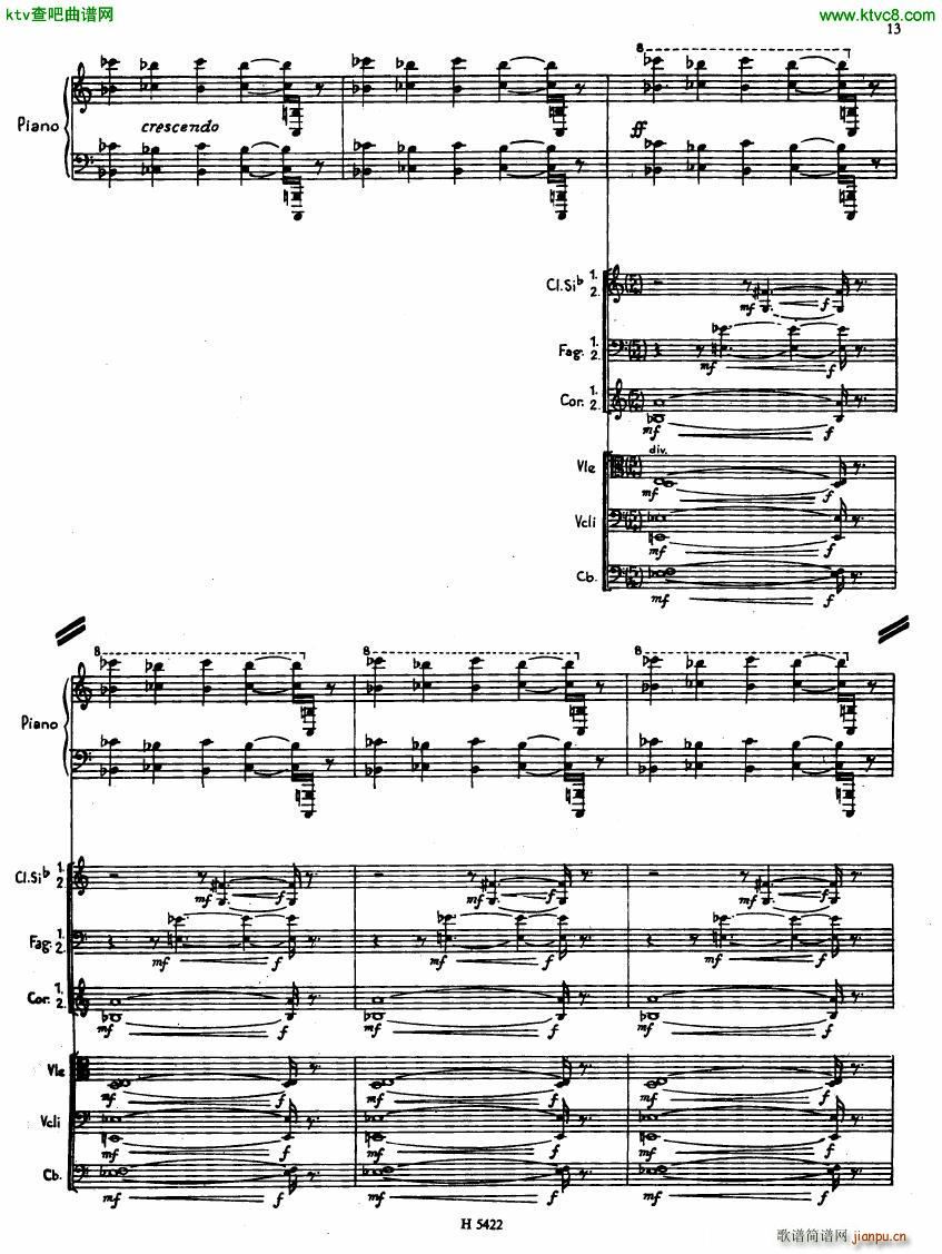 Fiser concerto da camera for piano full score(V)11