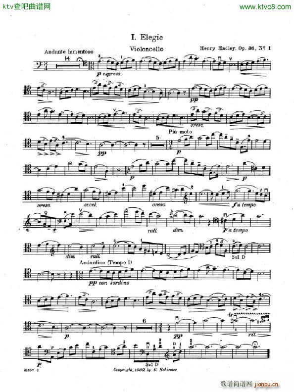 Hadley Elgie Op 36 Cello Piano(V)7