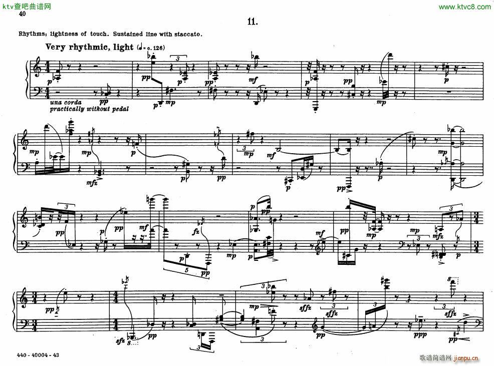 Bolcom 12 etudes for piano(V)40