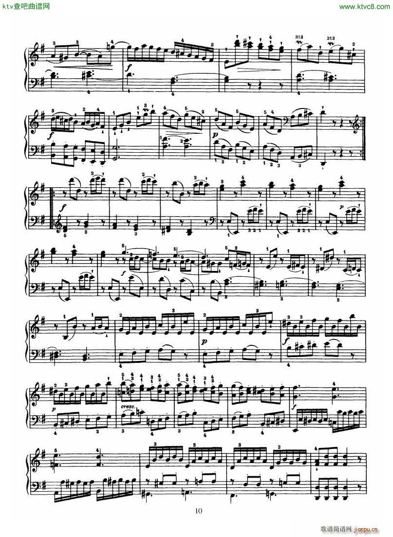 Haydn Piano Sonata No 39 In G(V)10