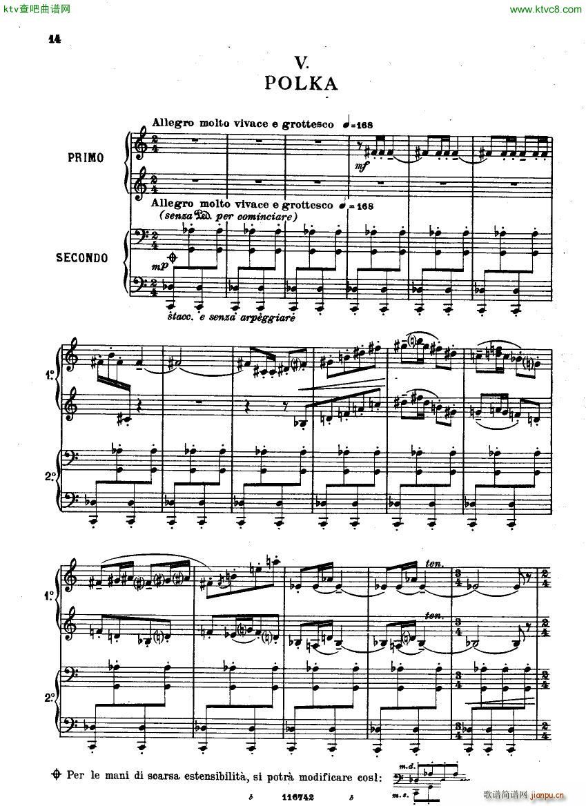 Casella Five Easy Pieces Pupazzetti 4 hands 1915(V)14