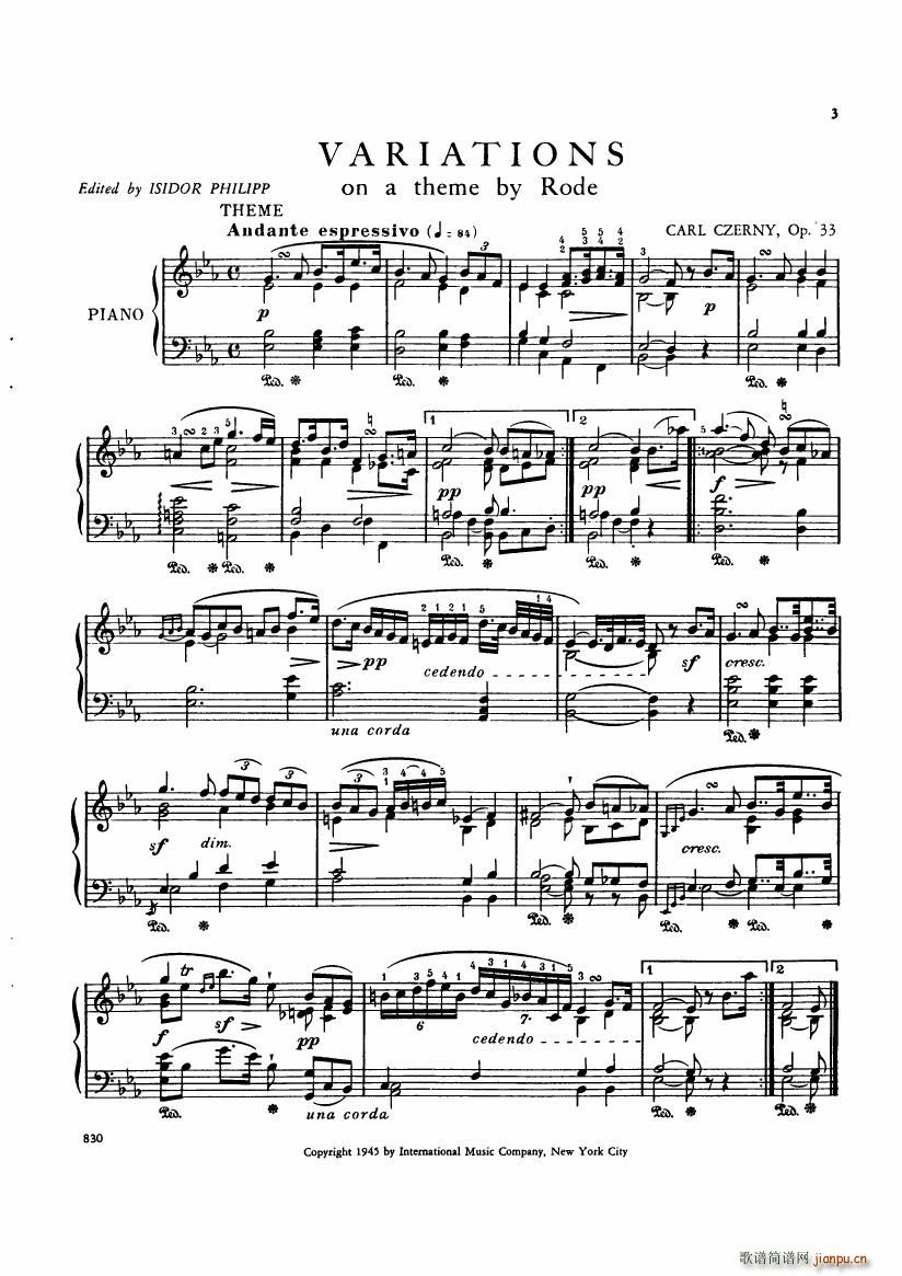 Czerny op 33 Rode Variationen(V)1