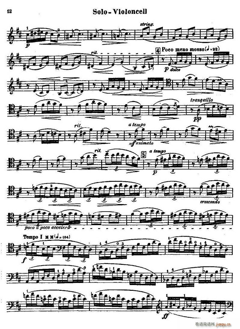 CELLO CONCERTO in B minor(V)12