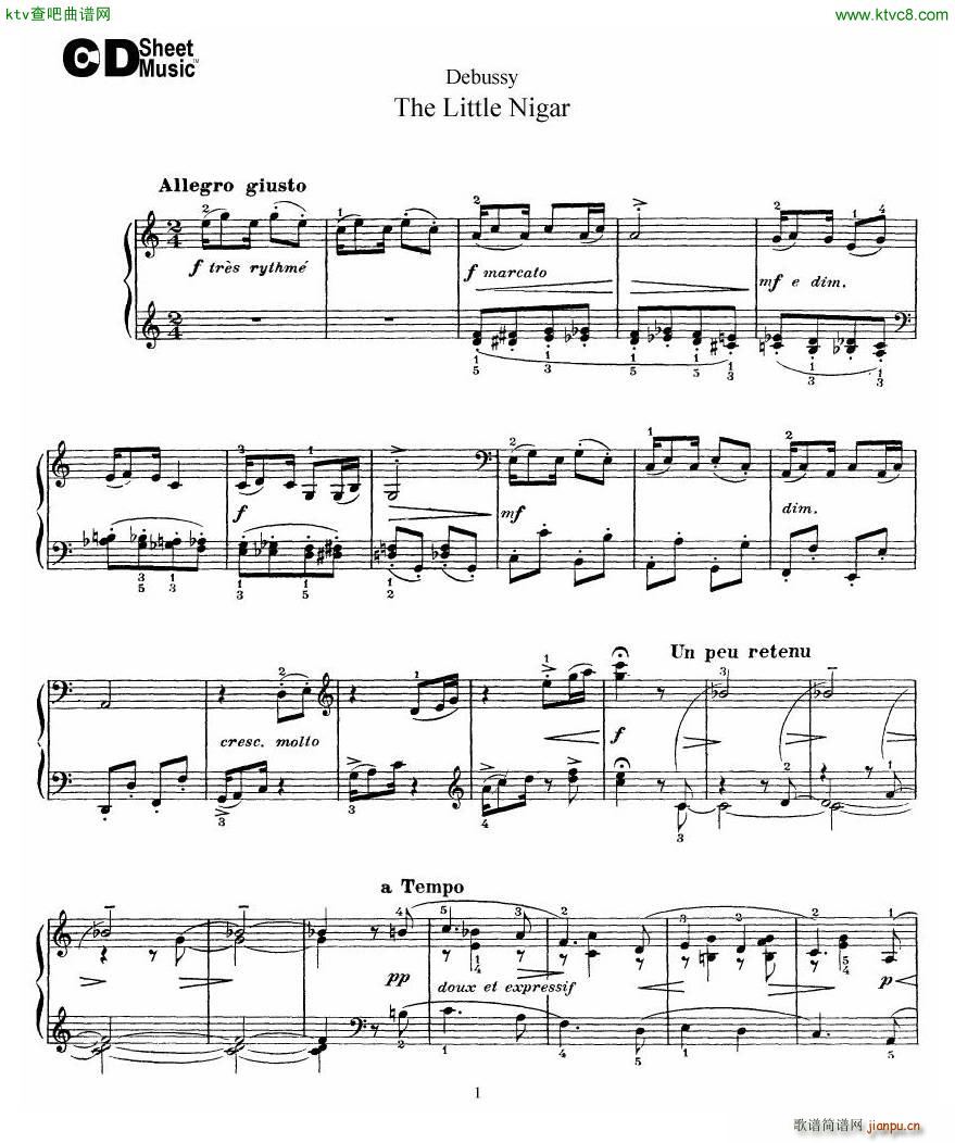 Debussy The Little Nigar(V)1