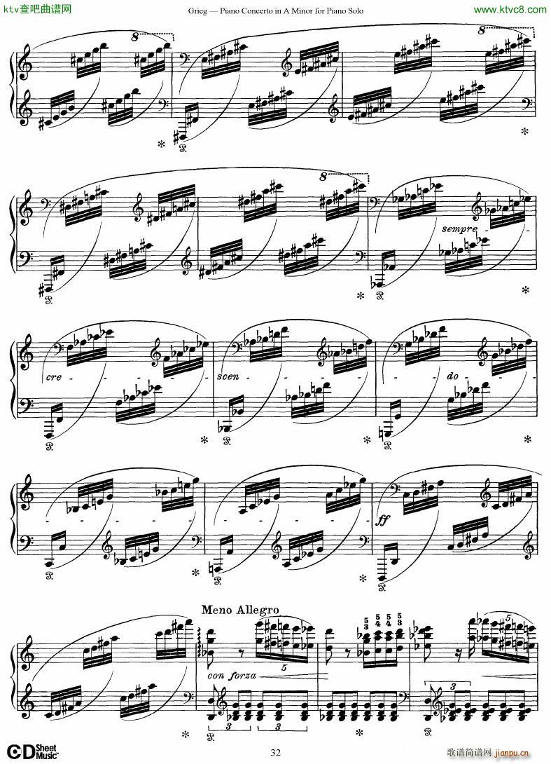 Grieg Piano Concerto solo arr 2 byGrieg(V)32