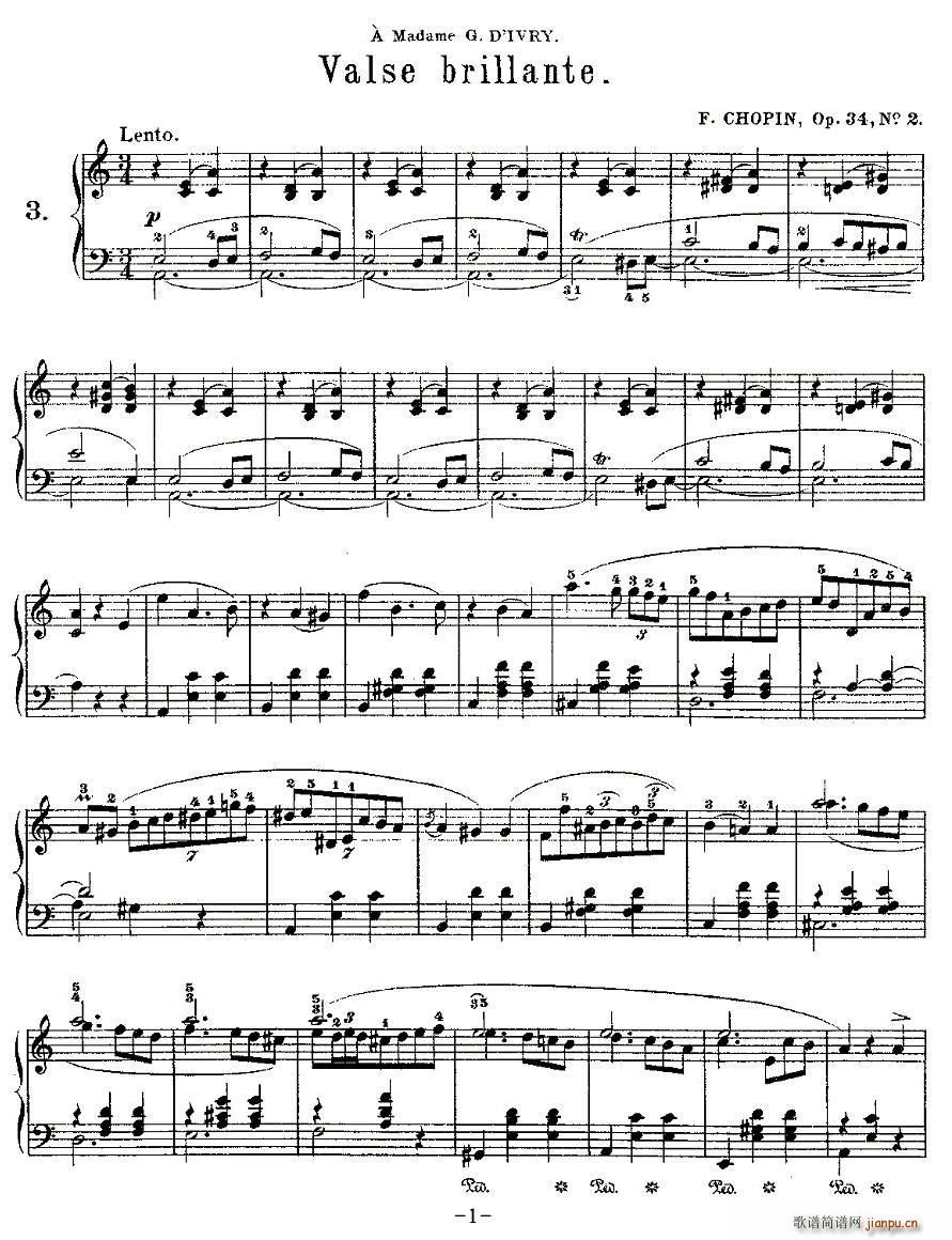 valse brillanteOp.34, No.2(ʮּ)1