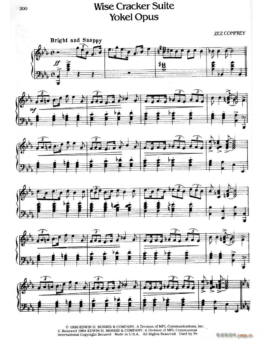 Confrey Wise Cracker Suite 1 Yokel Opus(V)1