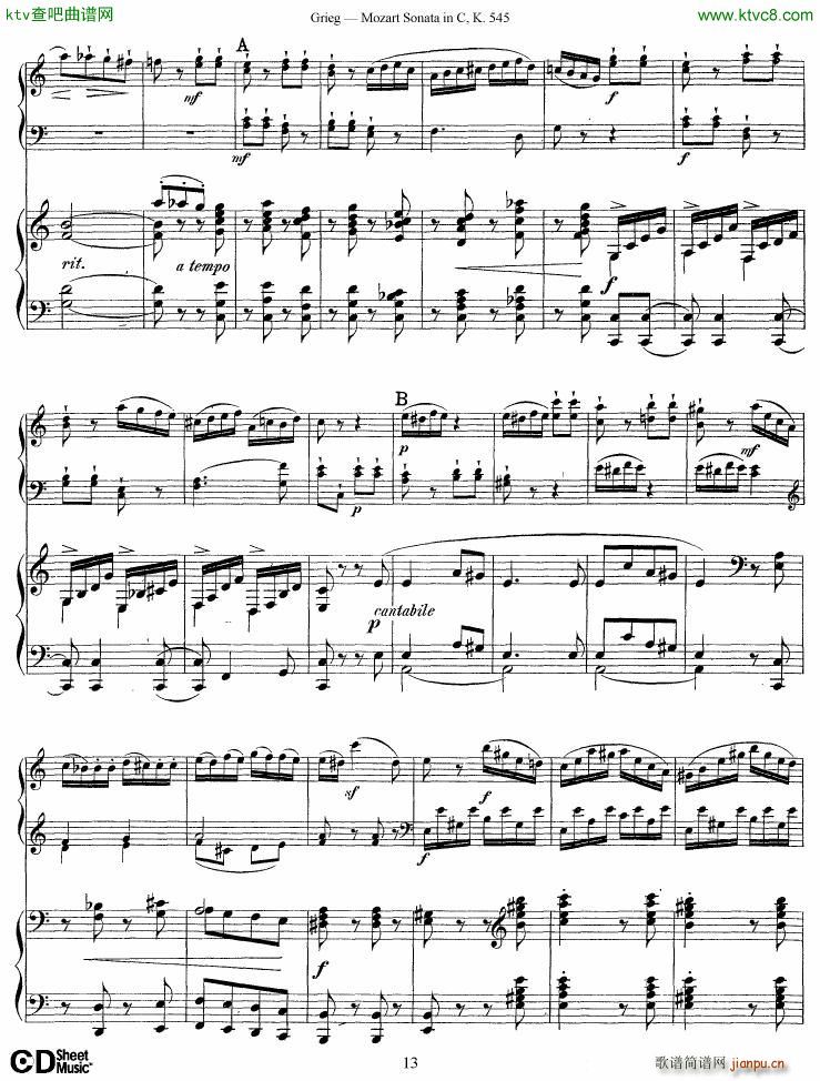 Grieg Mozart sonata KV545 2 pianos(V)13