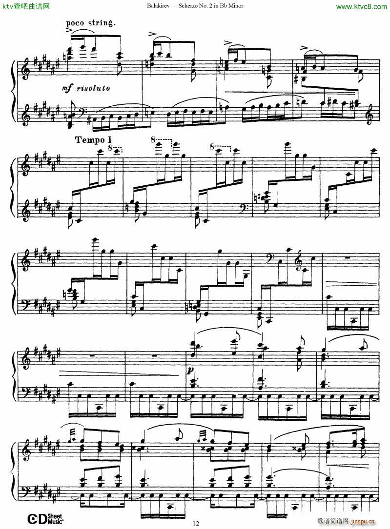 Balakirev Scherzo No 2 Bb Minor(V)12