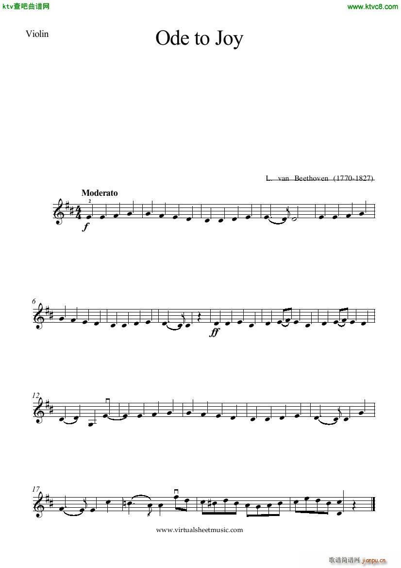 Beethoven op xx Ode to Joy vn pno(V)3