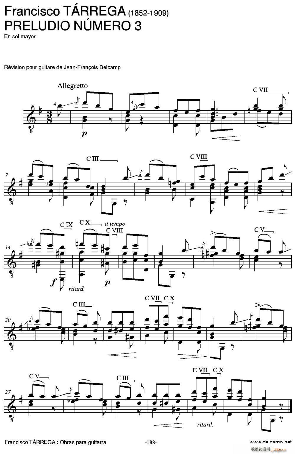 PRELUDIO NUMERO 3 En sol mayor ŵ伪(V)1