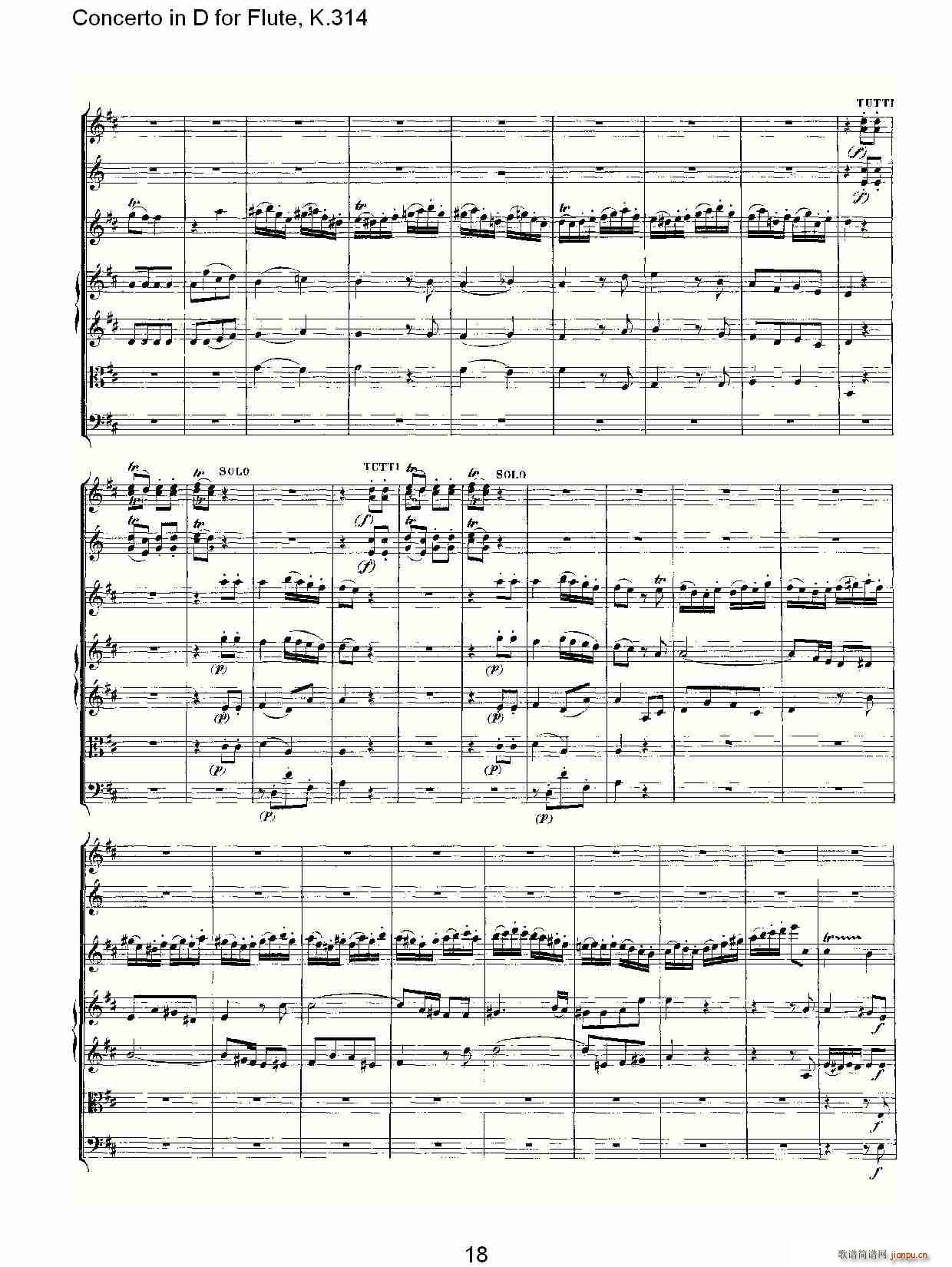 Concerto in D for Flute, K.314(ѺV)18