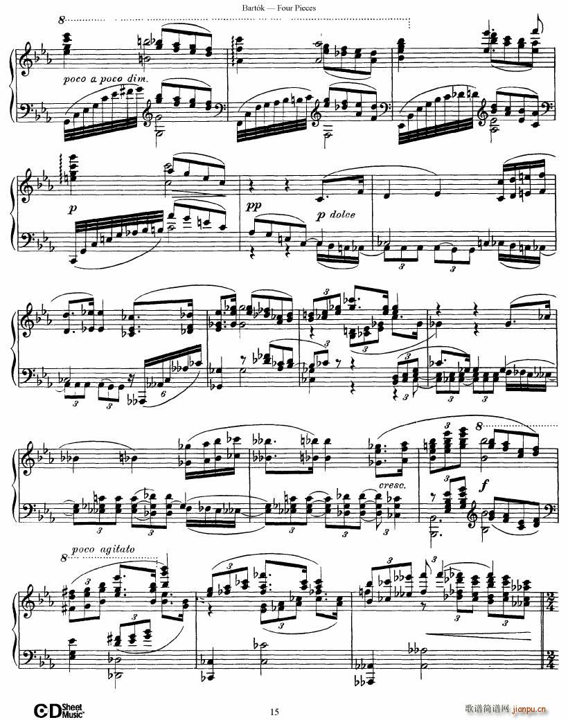 Bartok DD 71 Four Piano Pieces(V)15