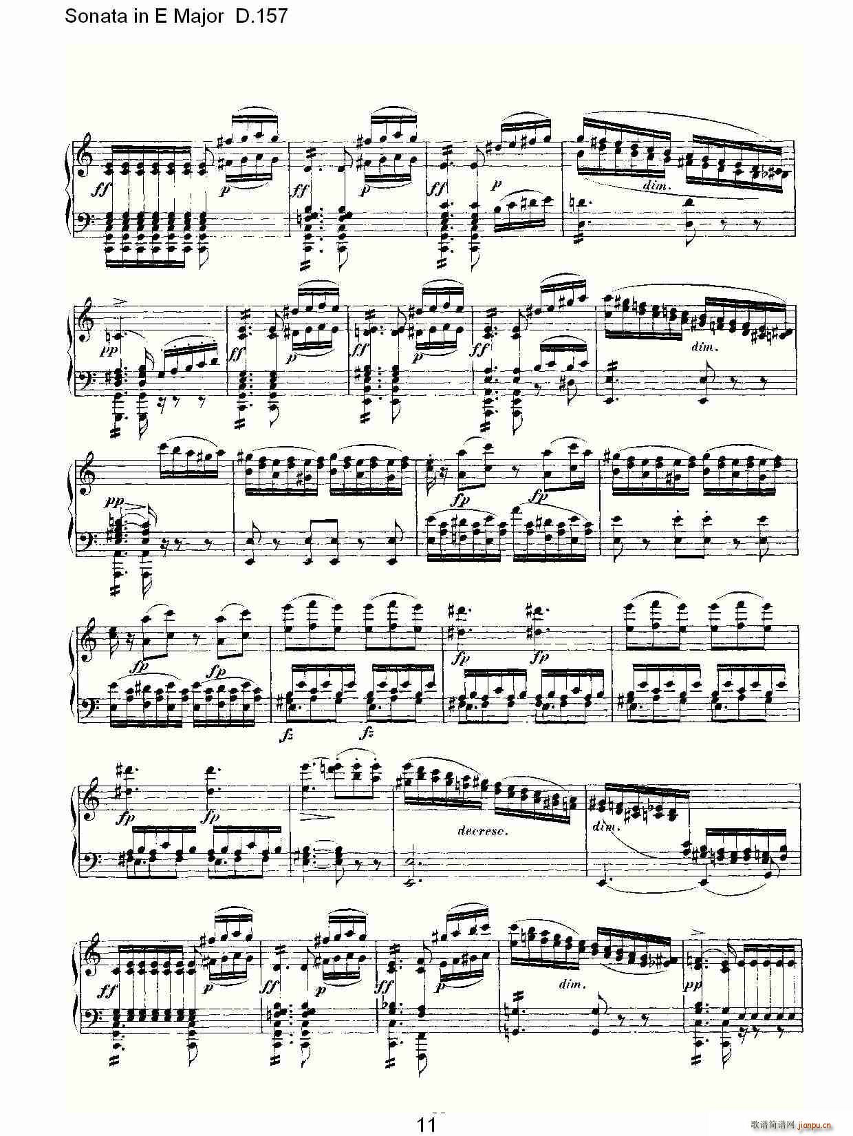 Sonata in E Major D.157(ʮּ)11