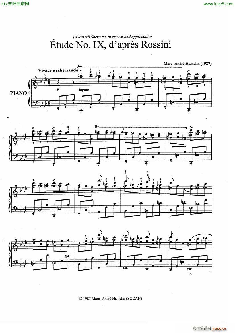 Etude No 9 D aprs Rossini(V)1