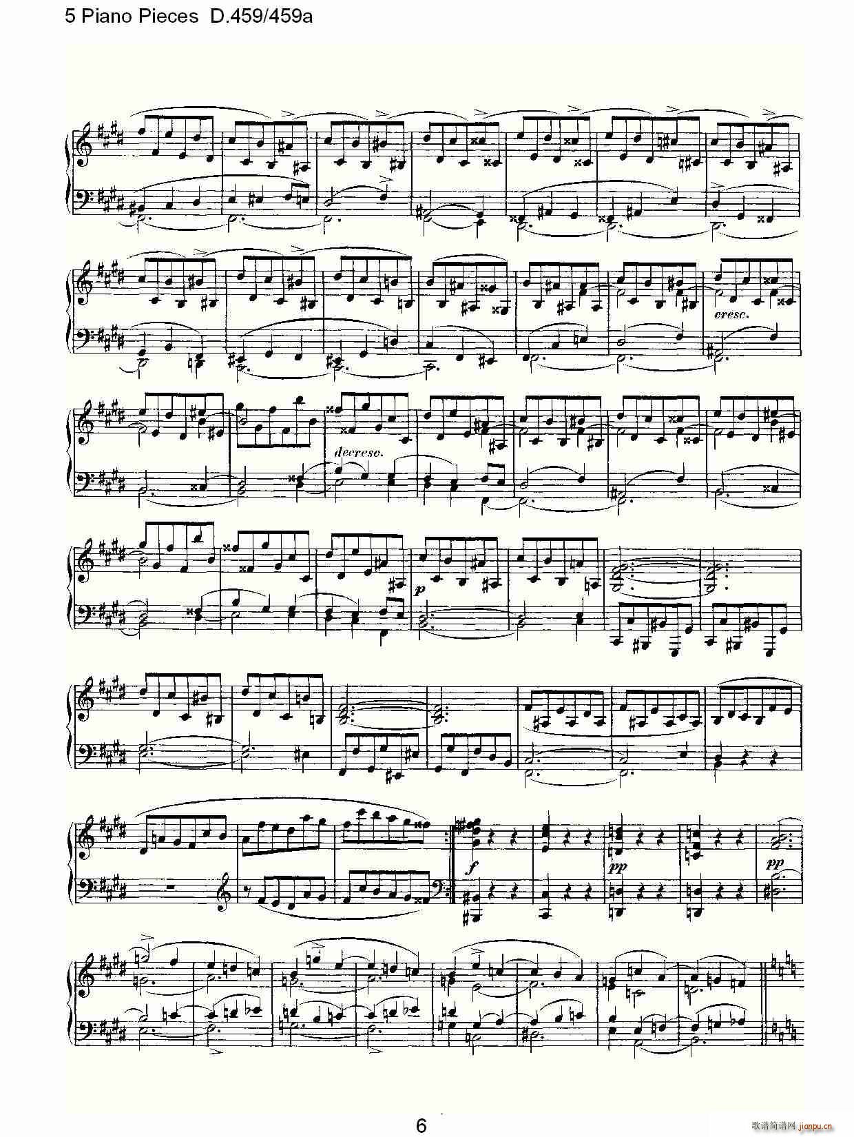5 Piano Pieces D.459459a(V)6