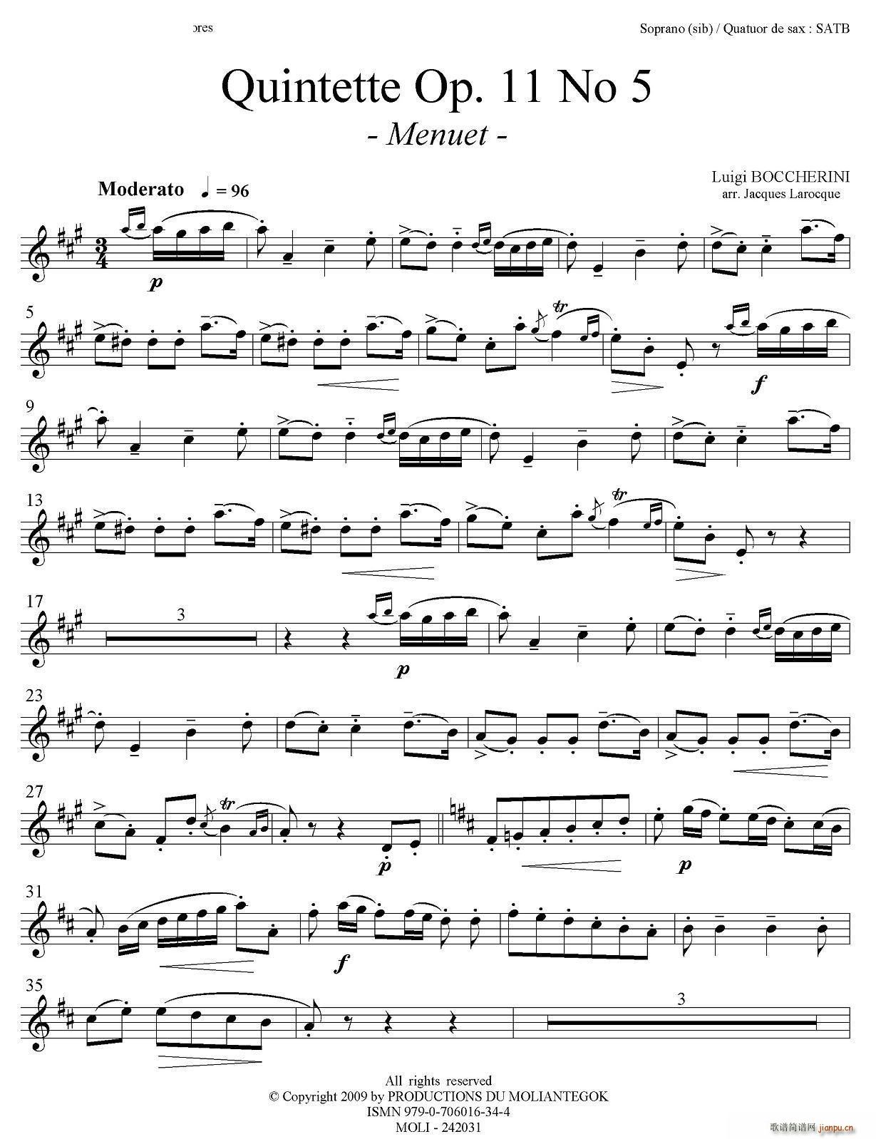 Quintette Op 11 No 5 (V)5