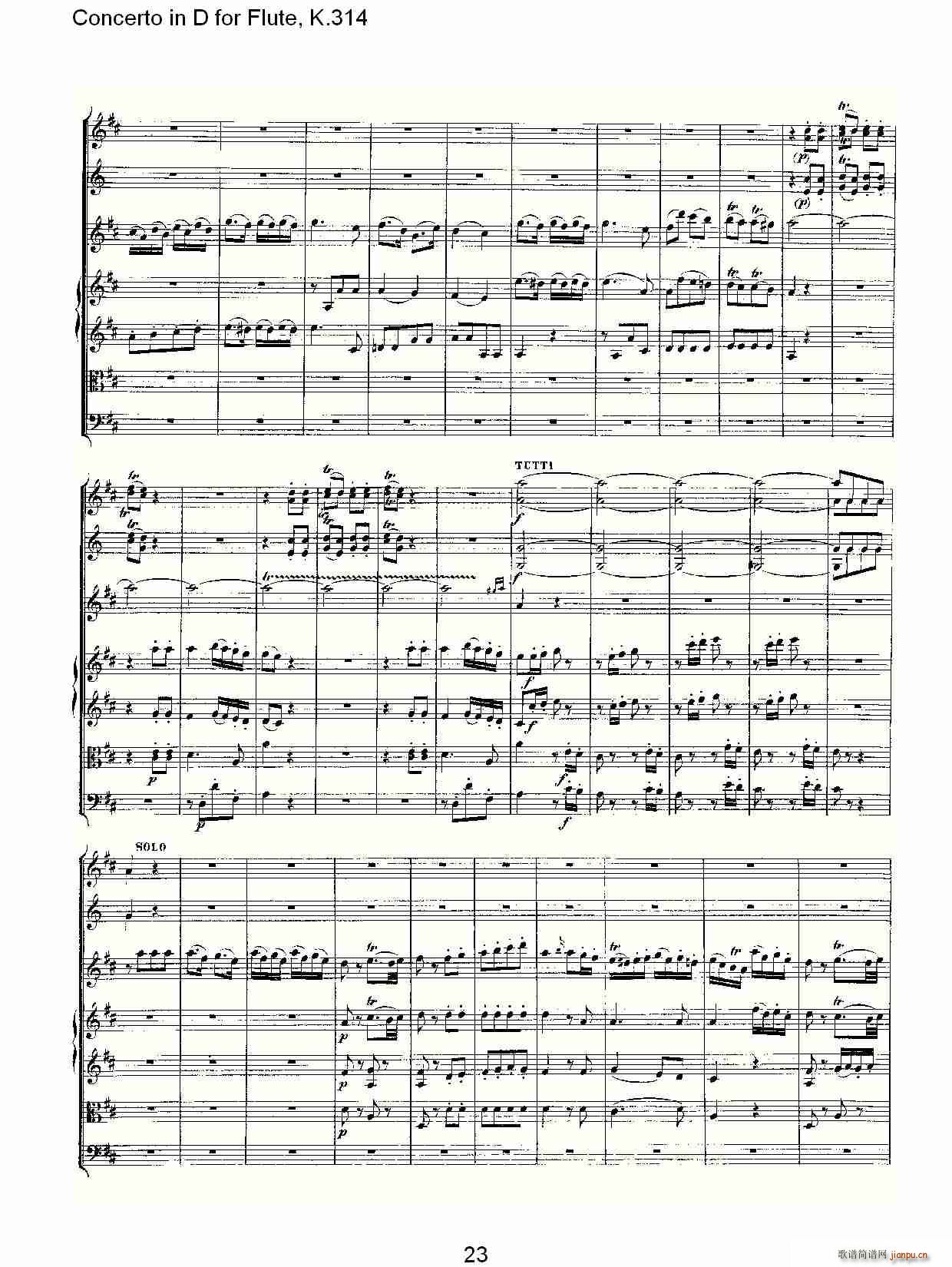 Concerto in D for Flute, K.314(ѺV)23