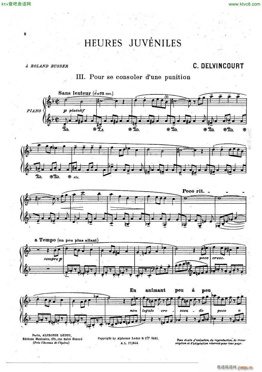 Delvincourt Heures juveniles No5 missing(V)5