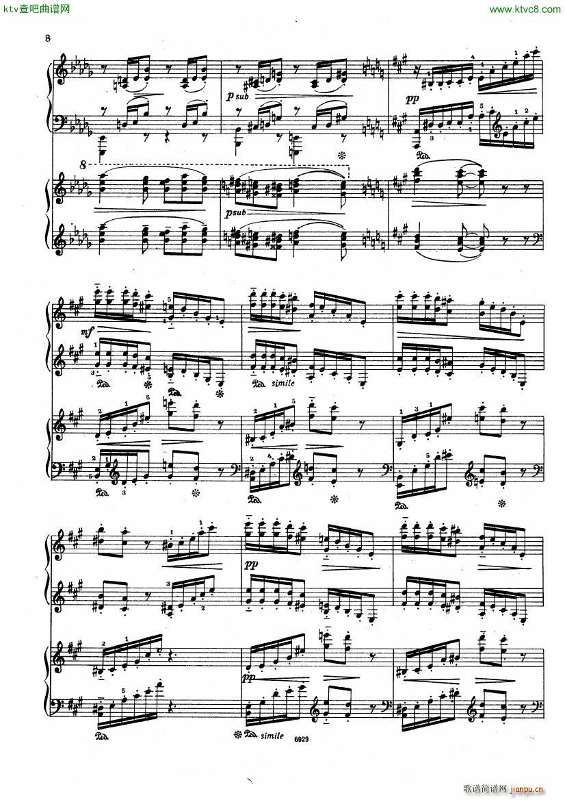 Guastavino Romance For 2 Pianos(V)13