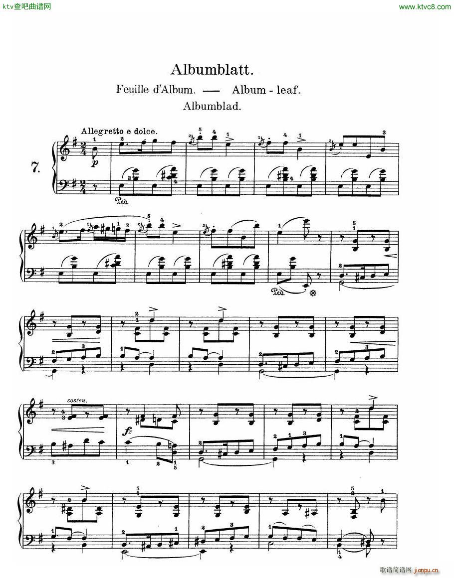 Grieg Lyric Pieces Op 12(V)12