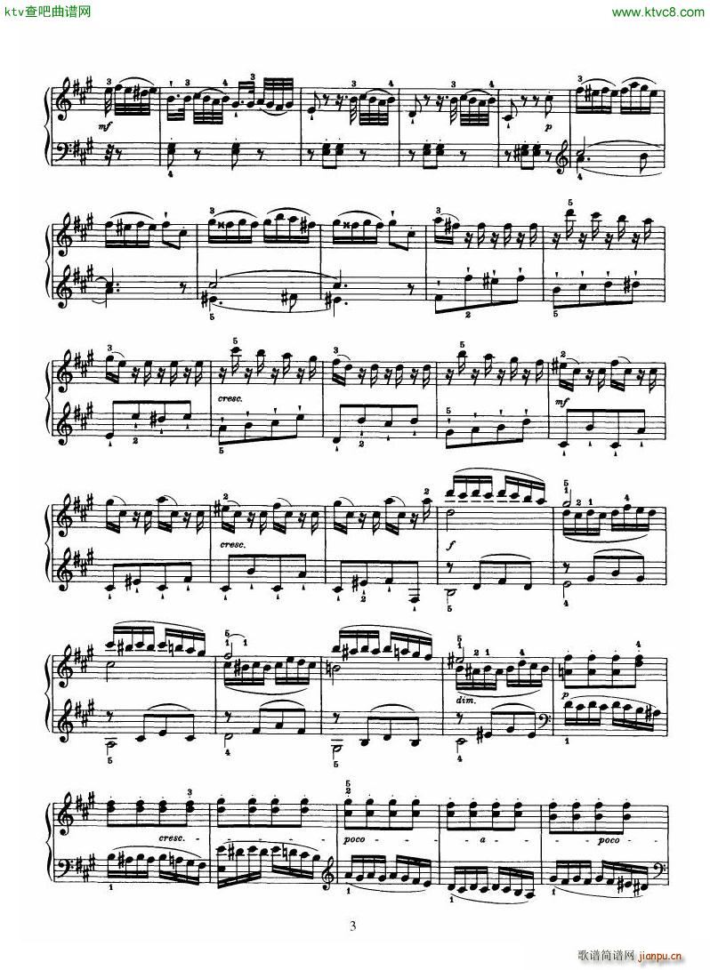 Haydn Piano Sonata No 30 In A(V)3
