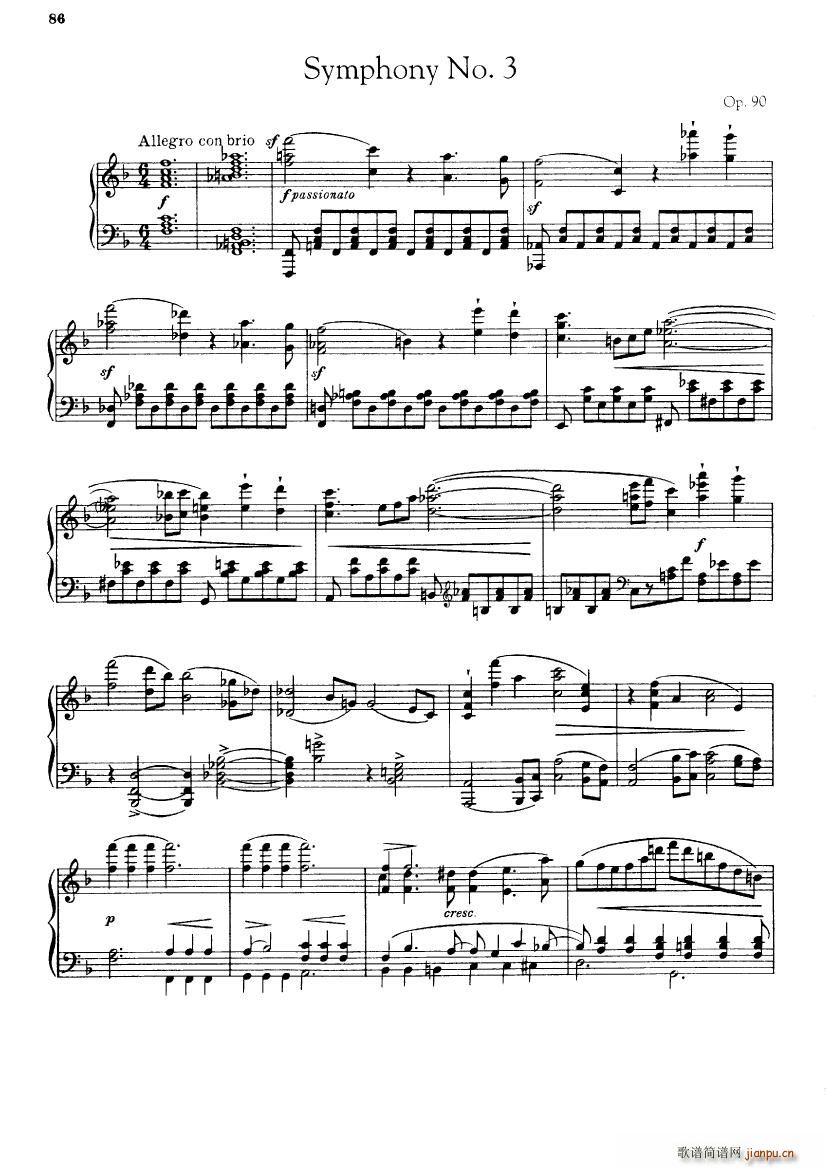 Brahms op 90 Singer Symphonie Nr 3 F Dur(V)1