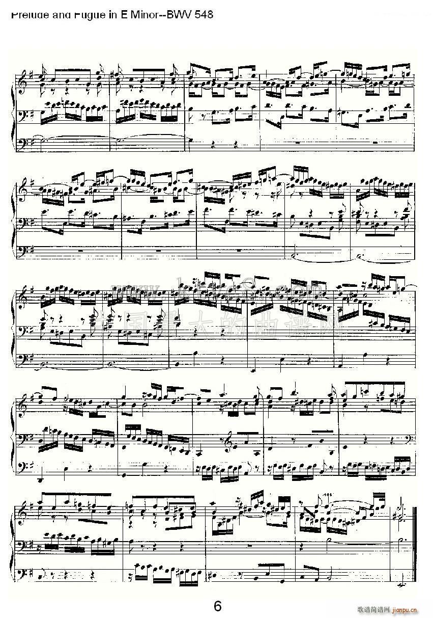 Prelude and Fugue in E Minor BWV 548 L(fng)V(ʮּ)6