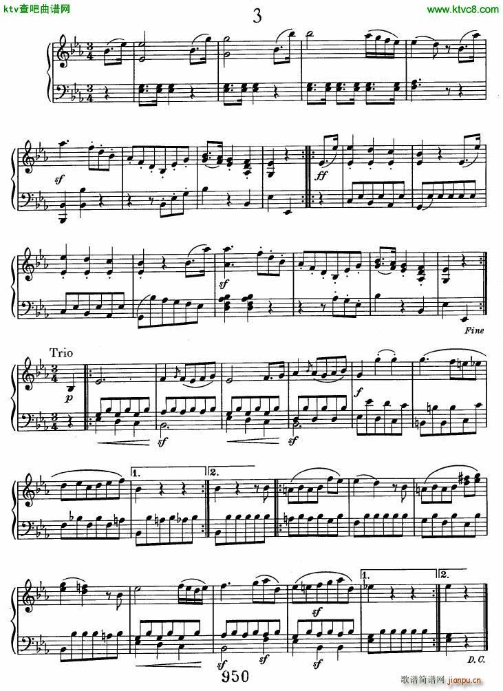Beethoven WoO 10 6 Minuets(V)3