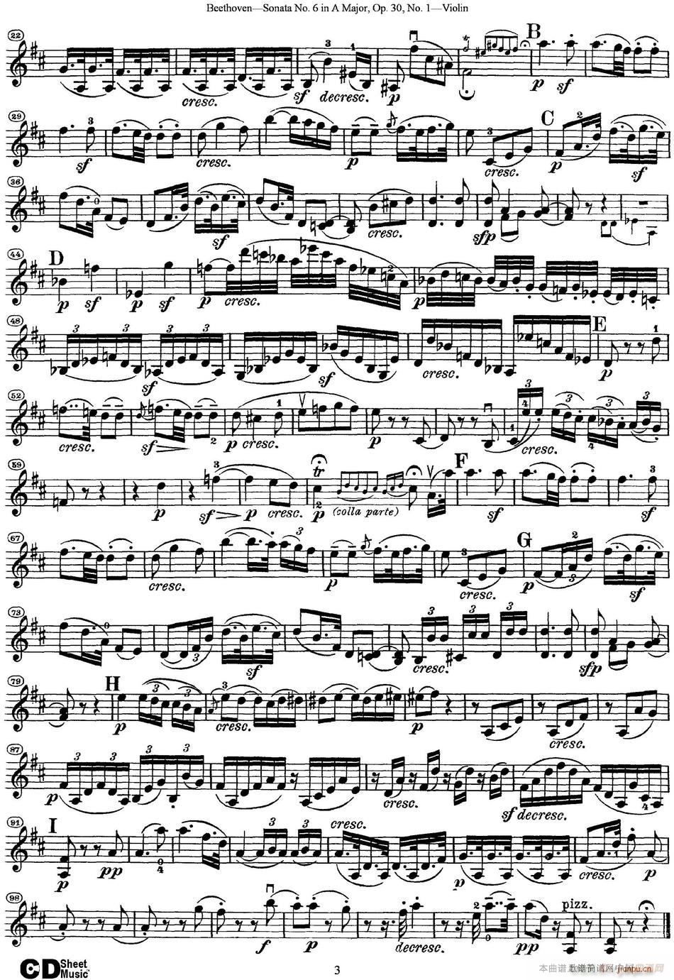 Violin Sonata No 6 in A Major Op 30 No 1(СV)3