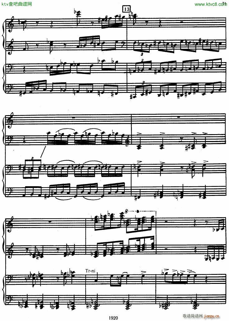 Honegger Symphony No 3 Liturgicheskaya 2 pianos (V)9