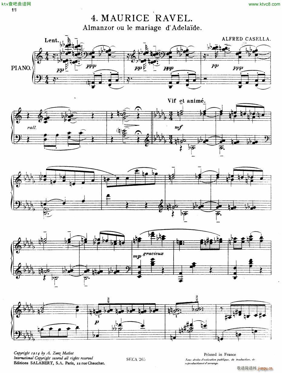 Casella  La Manire de Maurice Ravel piano(V)1