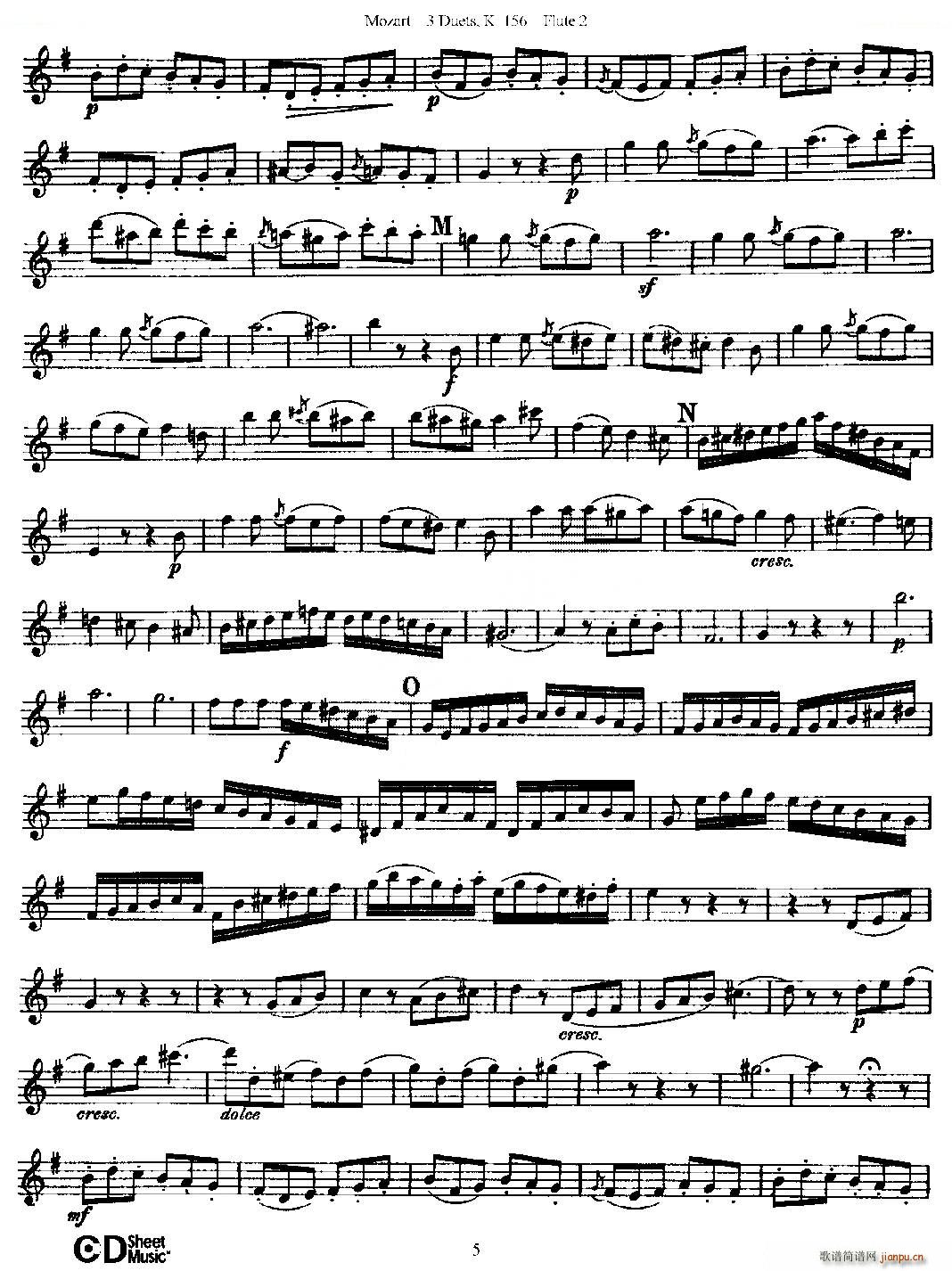 3 Duets K 156 ֮ڶL  K156̖ ~(ѺV)5