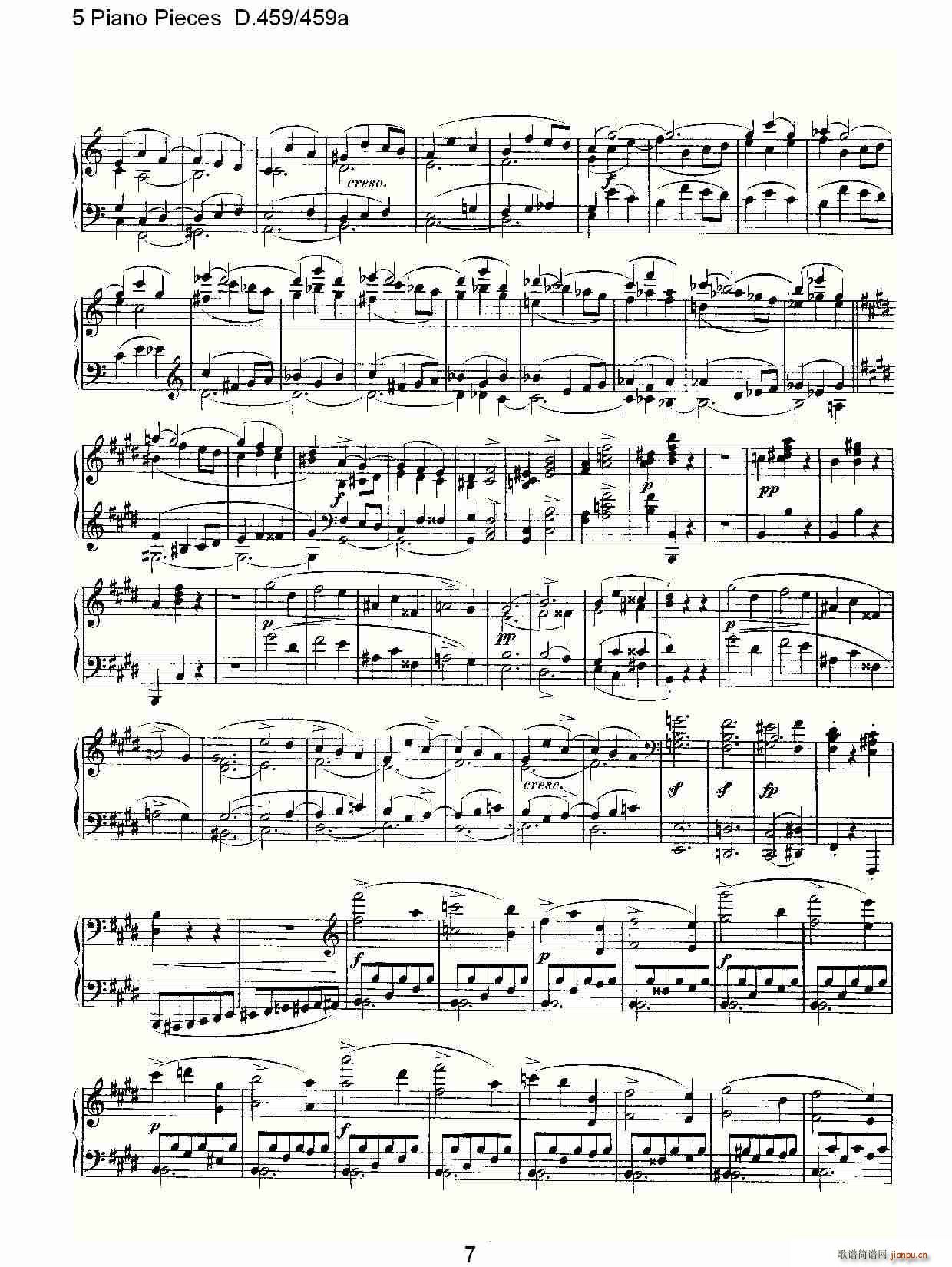 5 Piano Pieces D.459459a(V)7