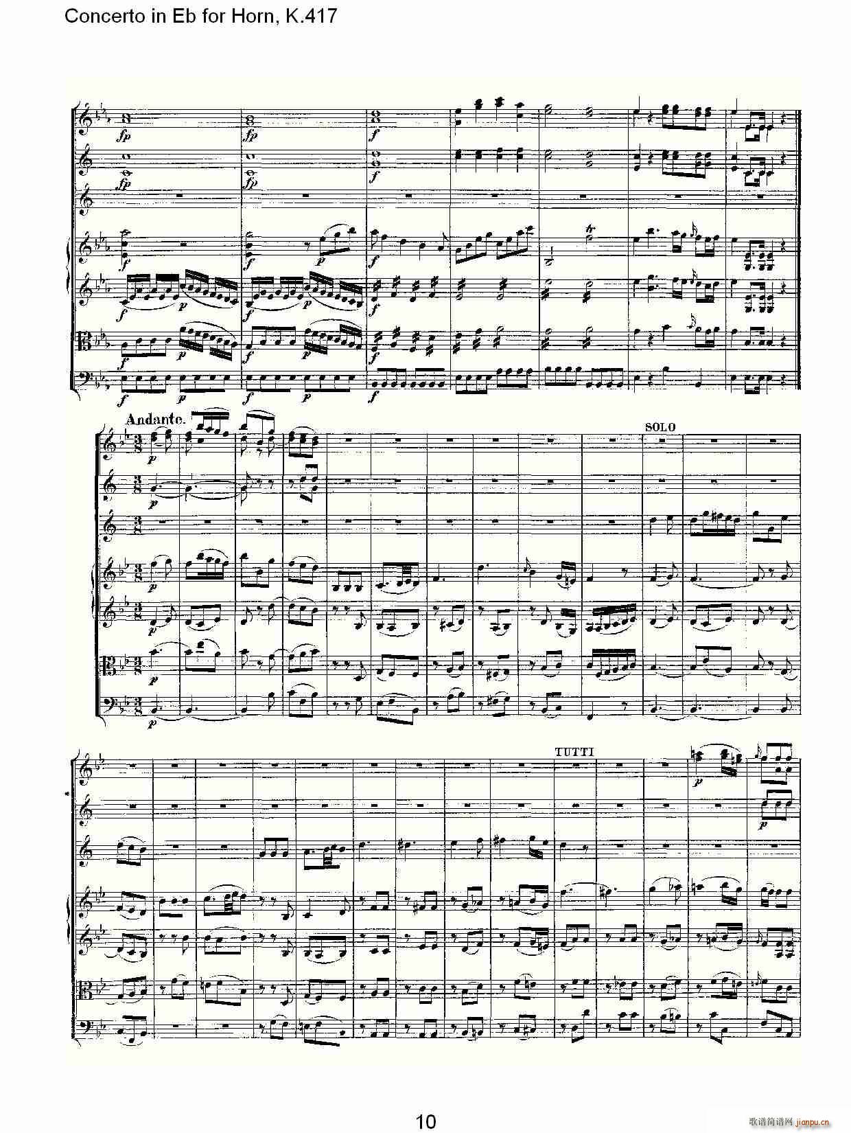 Concerto in Eb for Horn, K.417(ʮּ)10