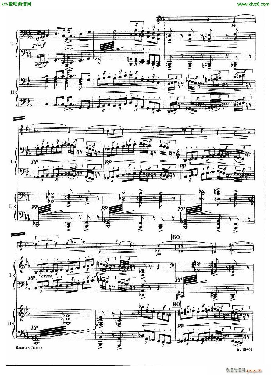 Britten Scottish Ballad op 26 arr for 2 pianos(V)7