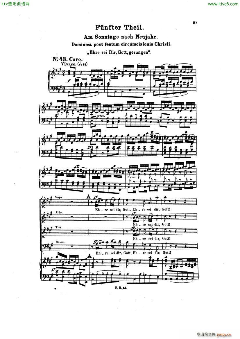 Bach JS BWV 248 Christmas Oratorio No 43(V)1