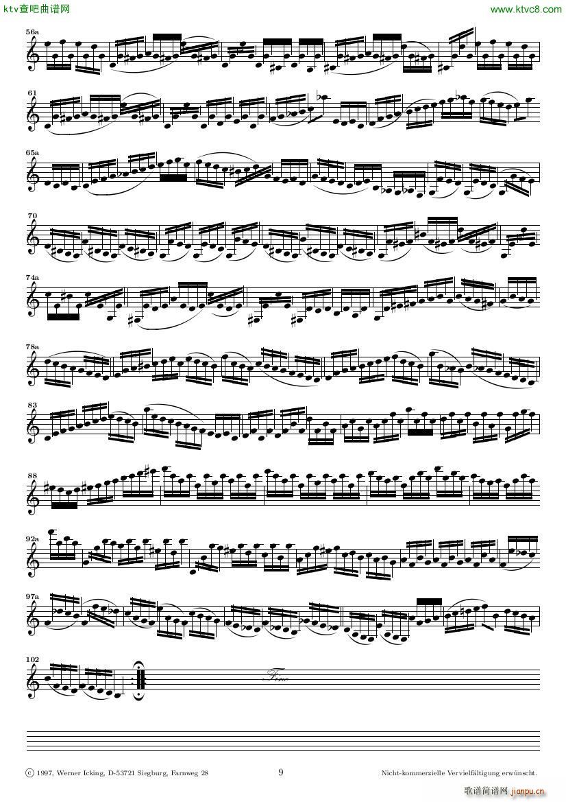 Bach JS BWV 1005 Sonata for Solo Violin in C(V)9