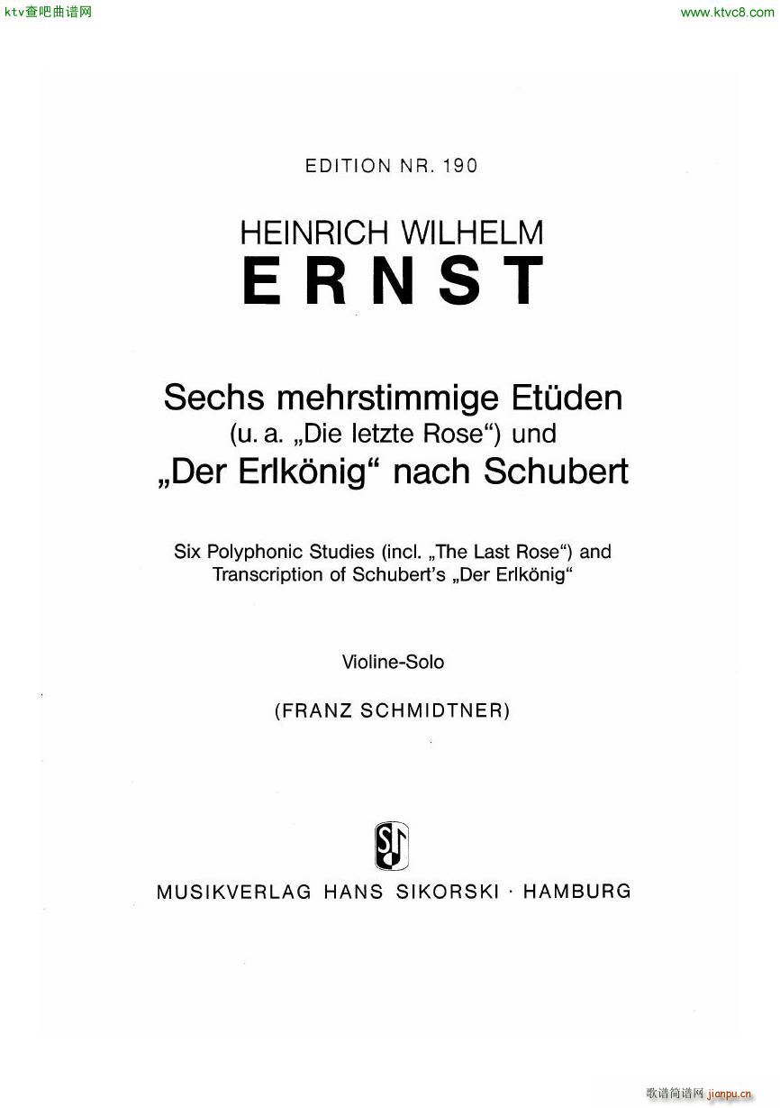 H W Ernst 6 Polyphonic Studies(V)1