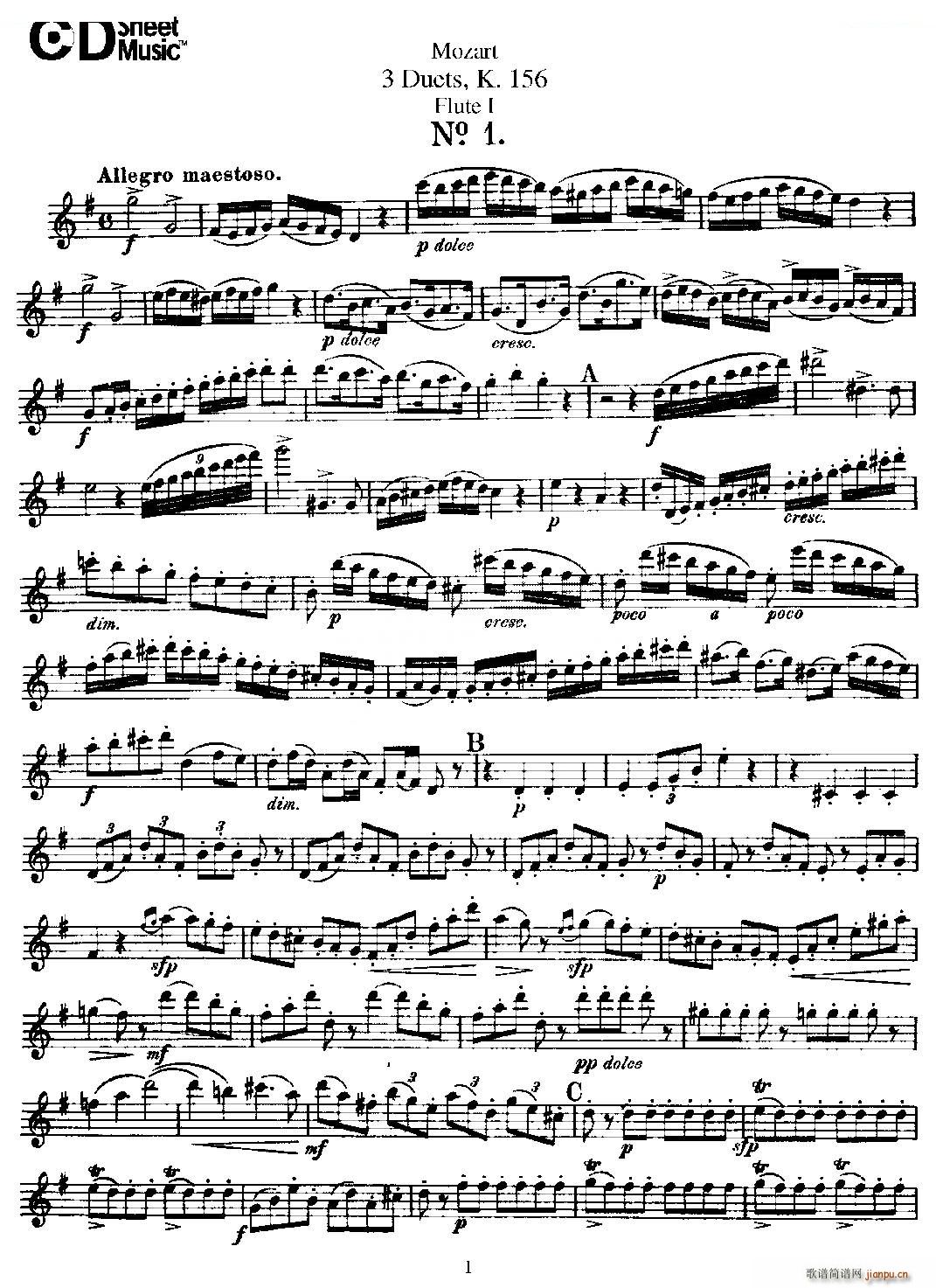 3 Duets K 156 ֮һL  K156̖(ho) ~(ѺV)1