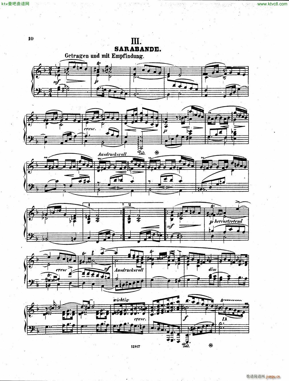D Albert op 1 Suite in funf Satzen(V)8
