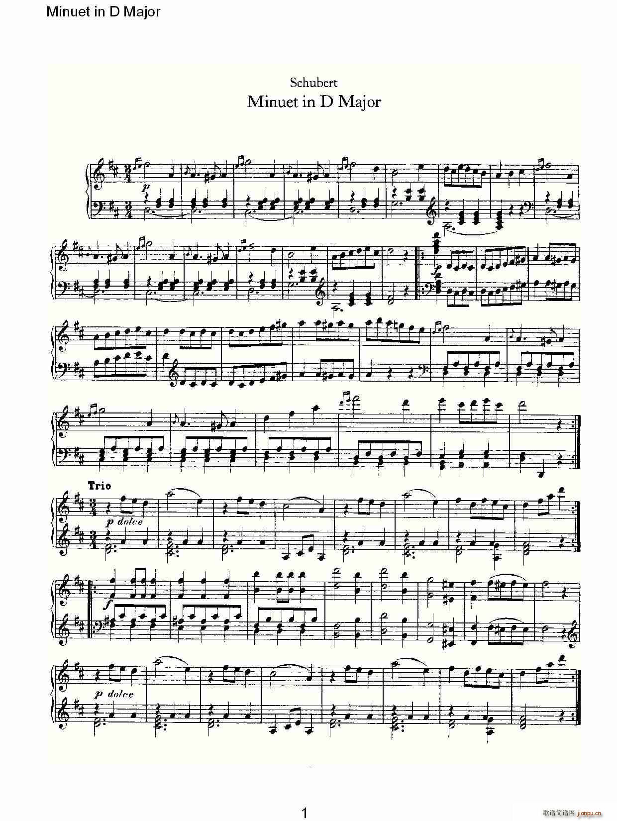 Minuet in D Major(ʮּ)1