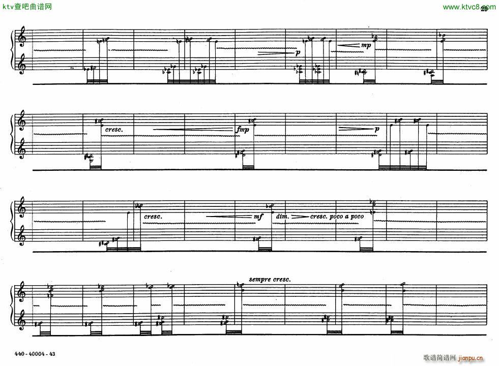 Bolcom 12 etudes for piano(V)29