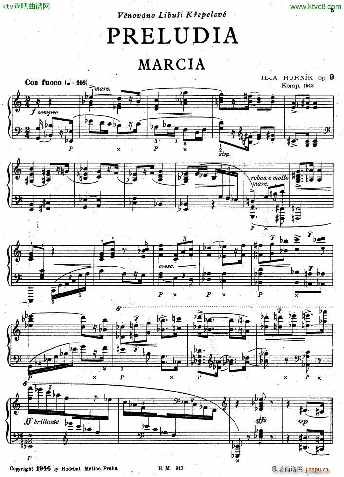 Hurnik preludes op 9(V)1