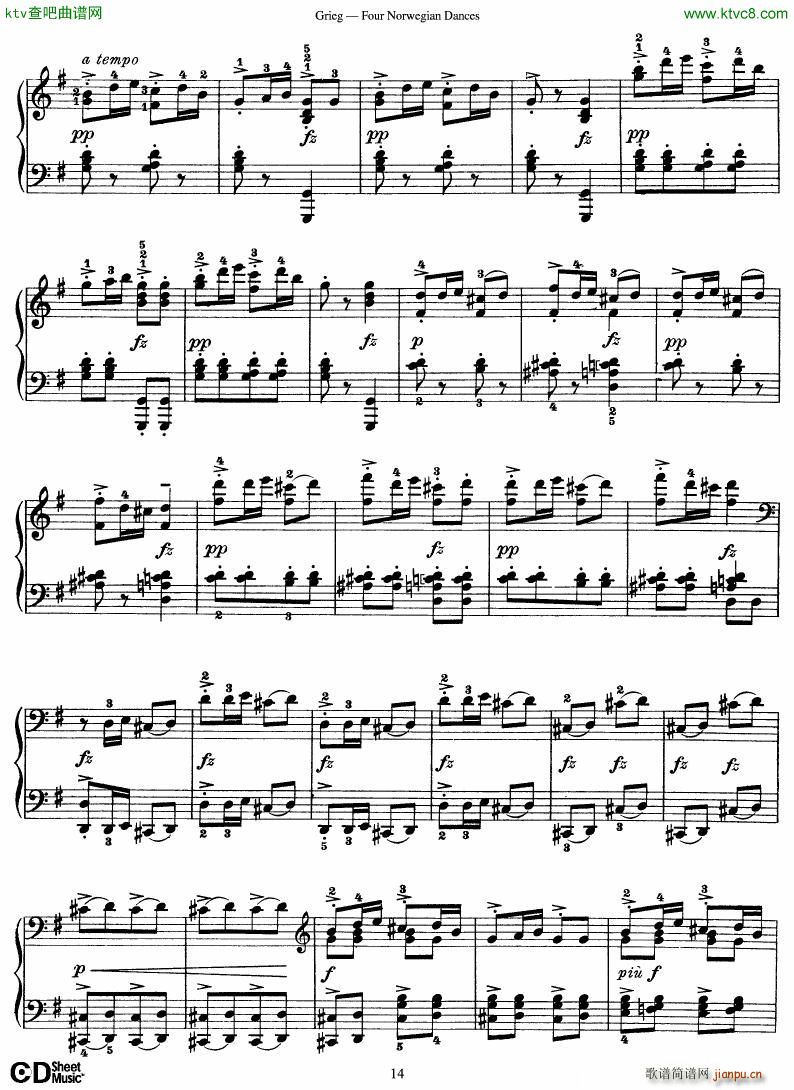 Grieg Four Norwegian Dances(V)14