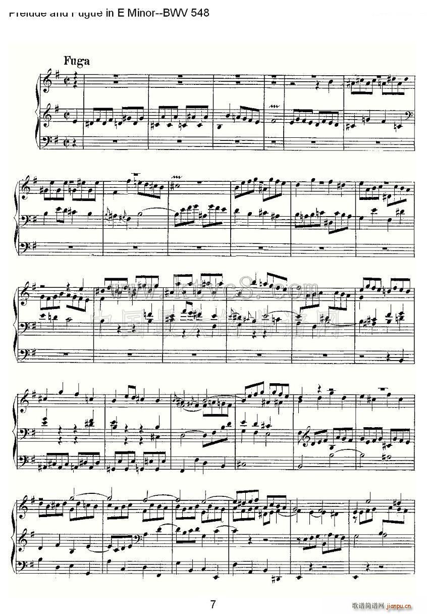 Prelude and Fugue in E Minor BWV 548 L(fng)V(ʮּ)7