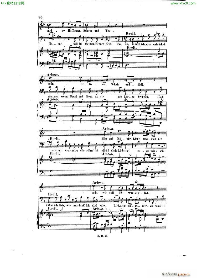 Bach JS BWV 248 Christmas Oratorio No 38 42(V)8