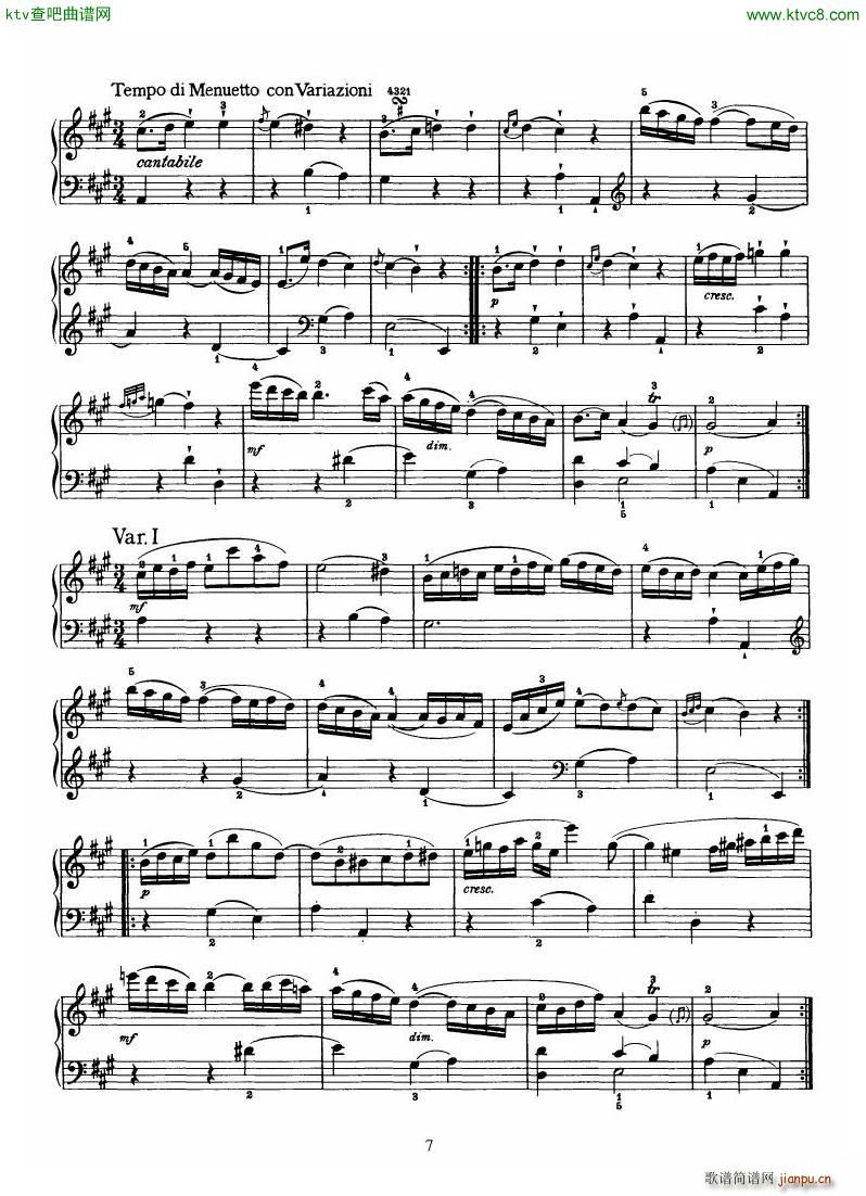 Haydn Piano Sonata No 30 In A(V)7